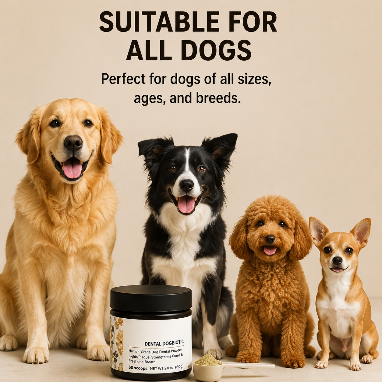 60g Natural Plaque Support Dental Formula for Strong Teeth & Fresh Breath