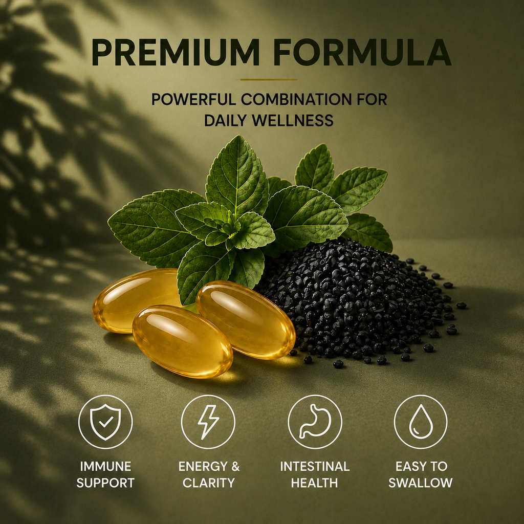 Oregano & Black Seed Softgels — Daily Immune Support