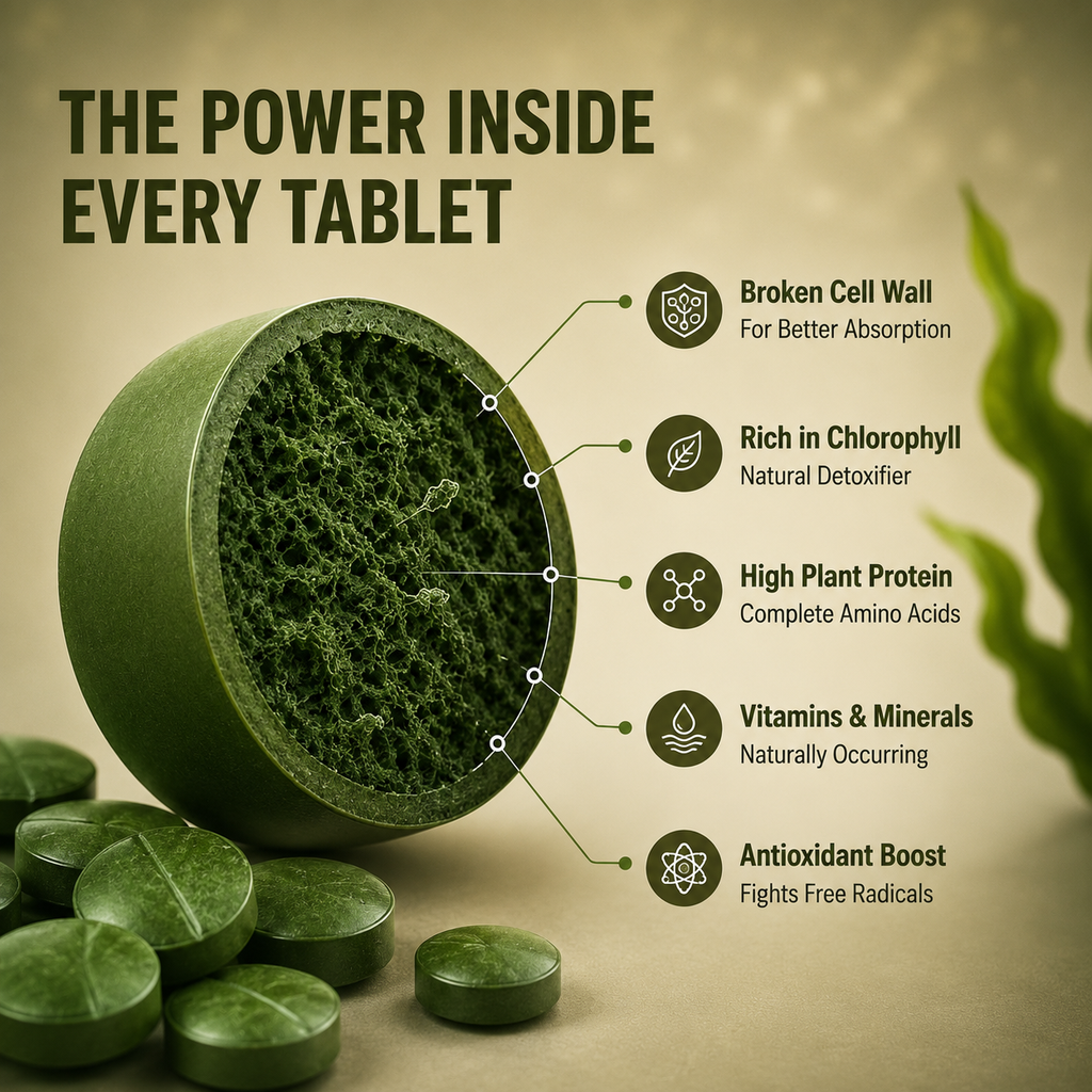 Spirulina Chlorella Tablets — Daily Superfood Support