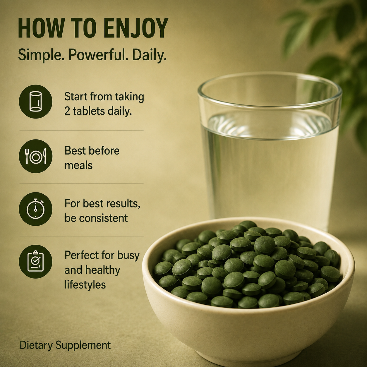 Spirulina Chlorella Tablets — Daily Superfood Support